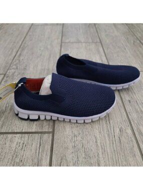 Deer Stags NoSoX Eddy Jr Slip On Sneakers Navy Blue Boys Size 13 NWT